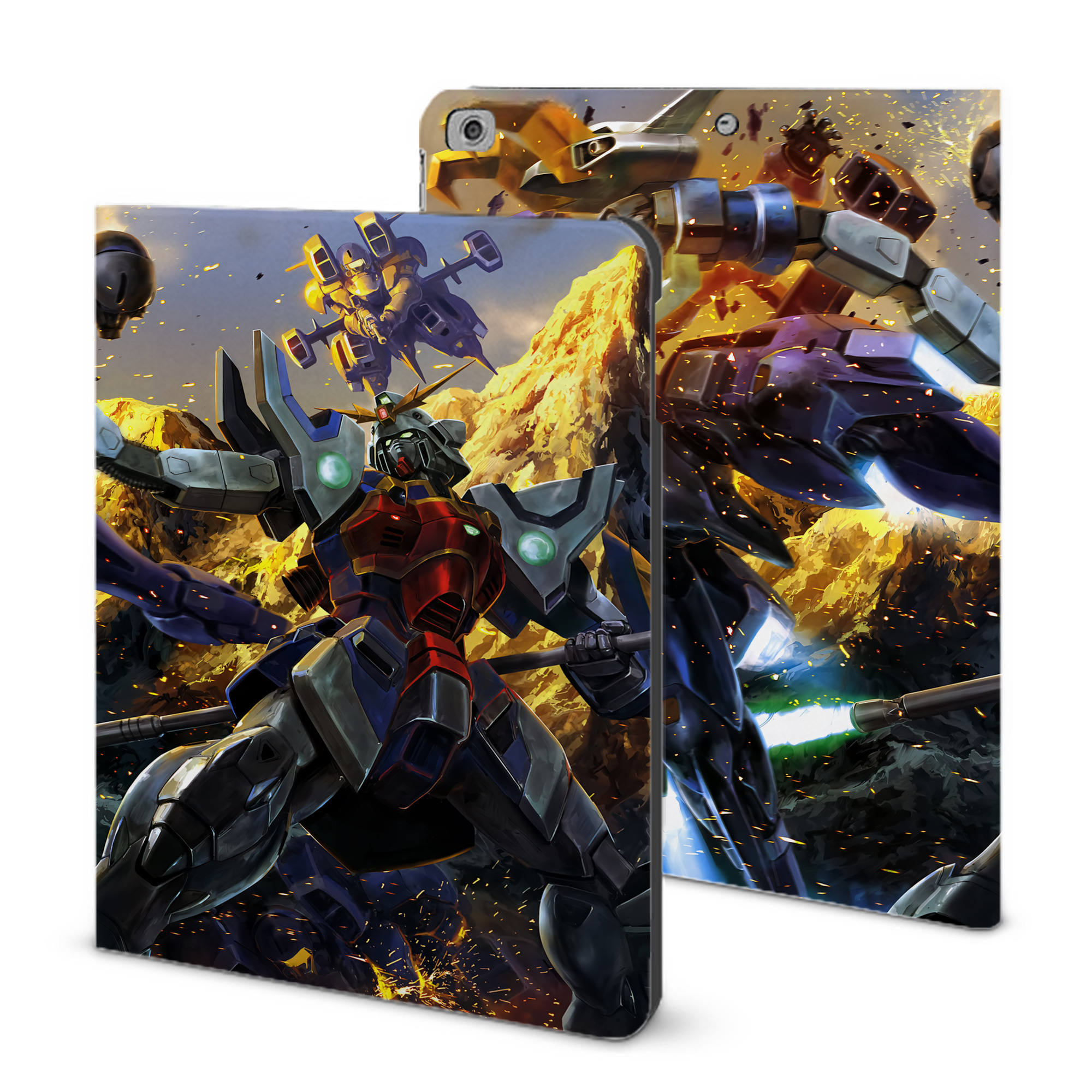 （画像用） 機動戦士ガンダム Mobile Suit Gundam IPad ケース ブック型 PUレザー TPU 耐衝撃 軽量 薄型 ペン収納なし 全面保護 IPad 各モデル対応